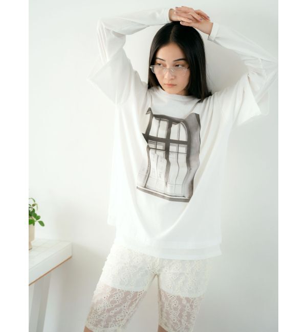 Ungrid「フォトプリントレイヤードロングスリーブTee」|Tシャツ・カットソー|オフホワイト