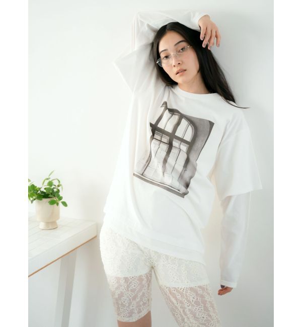 Ungrid「フォトプリントレイヤードロングスリーブTee」|Tシャツ・カットソー|