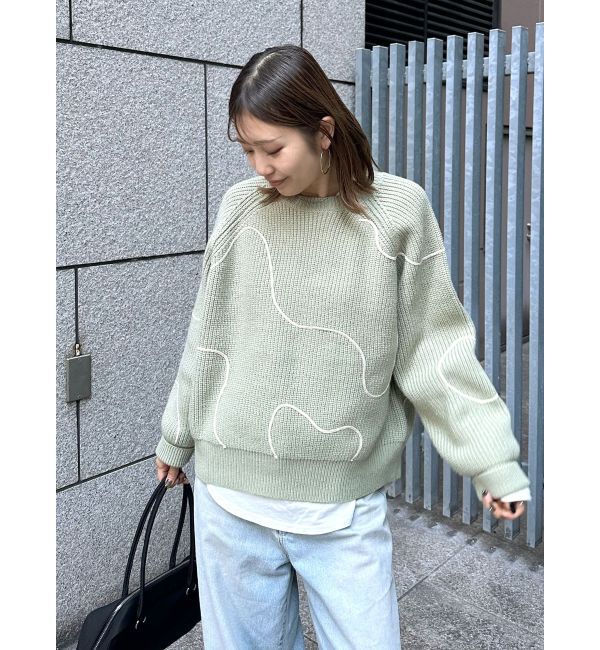Ungrid「テープデザインルーズニット」|ニット・セーター|
