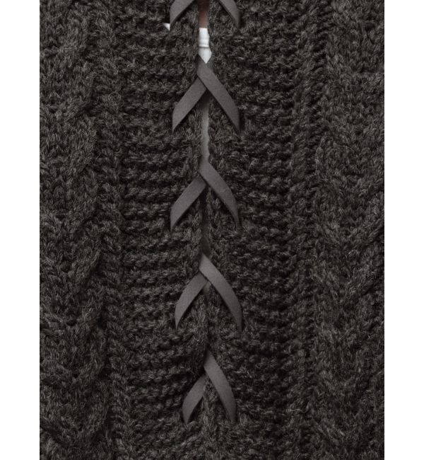 Ungrid「レースアップケーブルニット」|ニット・セーター|