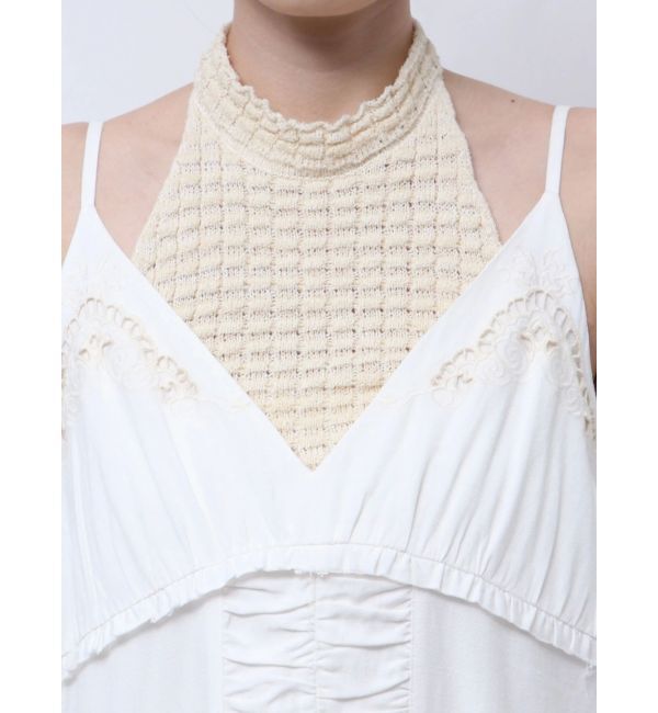 Ungrid「カットワークデザインキャミワンピース」|ワンピース|