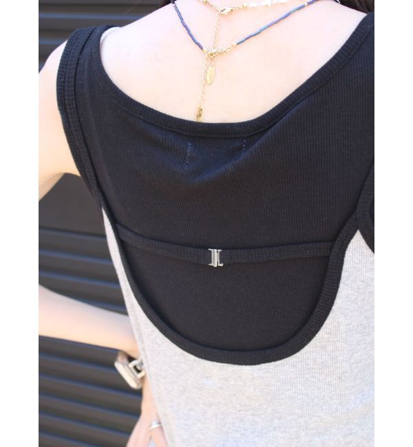 Ungrid「レイヤードデザインノースリワンピース」|ワンピース|