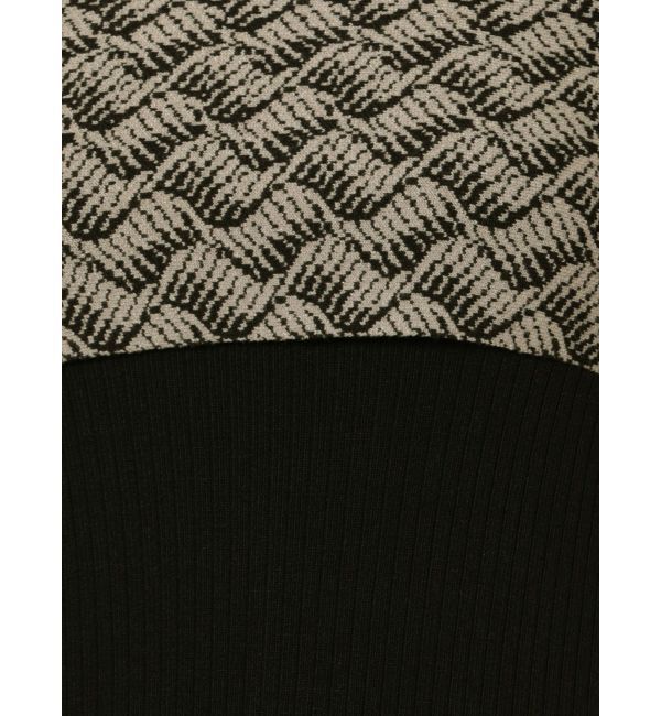 LAGUNAMOON「オプティカルオフショルダーニットワンピース」|ワンピース|