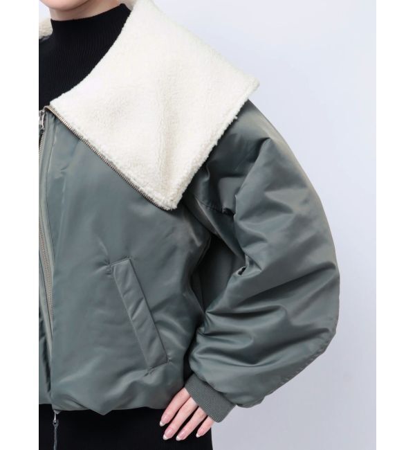 LAGUNAMOON「ビッグカラーショートMA-1」|ブルゾン・スタジャン|