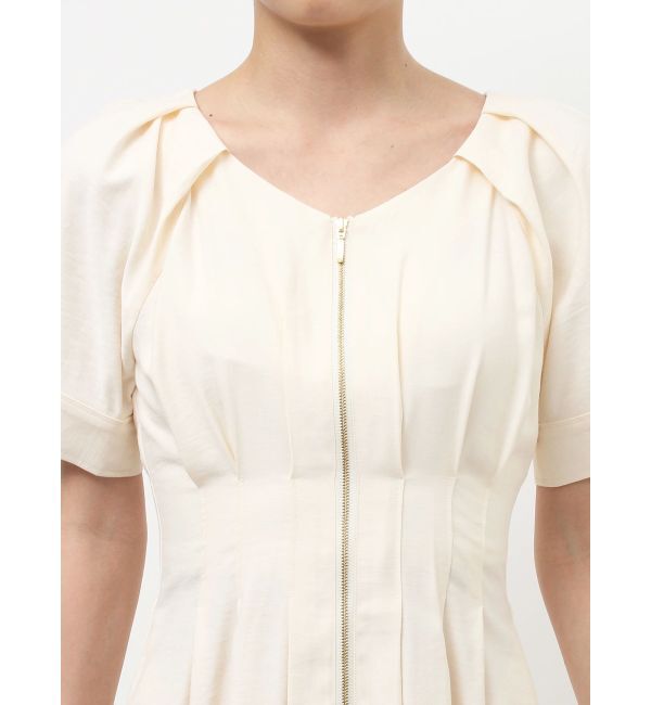 LAGUNAMOON「フロントZIPウエストタックワンピース」|ワンピース|