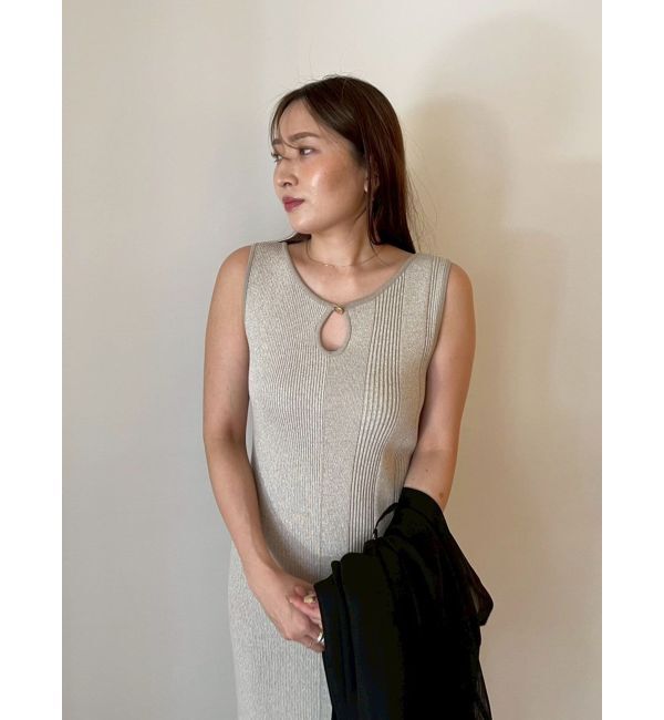 LAGUNAMOON「メタルボタンデザインニットワンピース」|ワンピース|