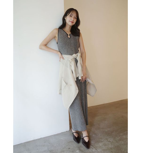 LAGUNAMOON「メタルボタンデザインニットワンピース」|ワンピース|