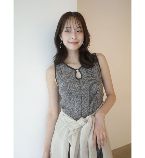 LAGUNAMOON「メタルボタンデザインニットワンピース」|ワンピース|