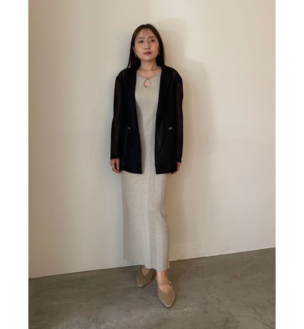 LAGUNAMOON「メタルボタンデザインニットワンピース」|ワンピース|