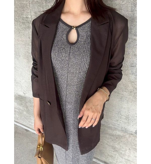 LAGUNAMOON「メタルボタンデザインニットワンピース」|ワンピース|