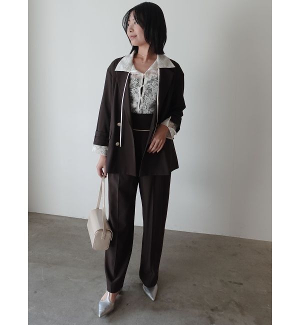 LAGUNAMOON「バイカラーボタンジャケット」|テーラードジャケット|