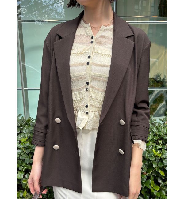 LAGUNAMOON「バイカラーボタンジャケット」|テーラードジャケット|