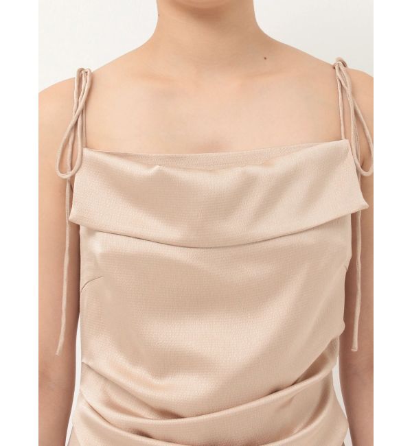 LAGUNAMOON「ハンマーサテンラペルキャミワンピース」|ワンピース|