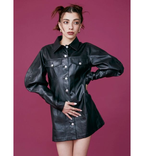 EVRIS「デザインスリーブミニワンピース」|ワンピース|