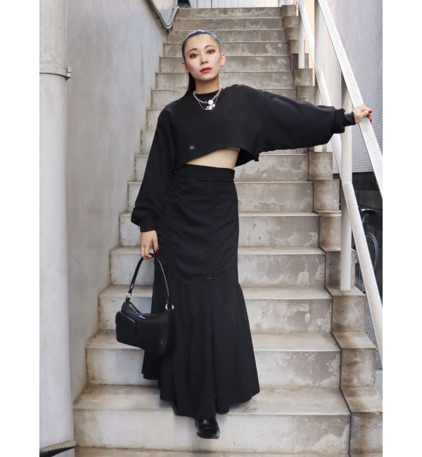 EVRIS「クロップドスウェットトップス【セットアップ着用可能】」|スウェット・ジャージ|