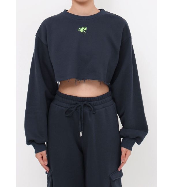 EVRIS「クロップドスウェットトップス【セットアップ着用可能】」|スウェット・ジャージ|