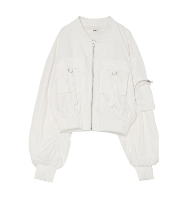 EVRIS「BIGポケットショートMA-1」|ブルゾン・スタジャン|ホワイト