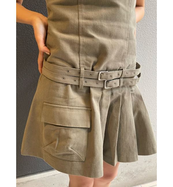 EVRIS「エッジデザインプリーツジャンスカ」|ジャンパースカート|