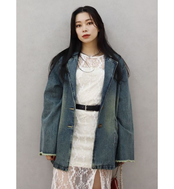 EVRIS「オーバーサイズデニムジャケット【セットアップ着用可能】」|デニムジャケット|