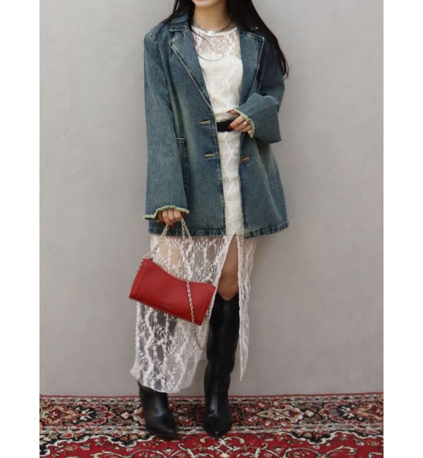 EVRIS「オーバーサイズデニムジャケット【セットアップ着用可能】」|デニムジャケット|