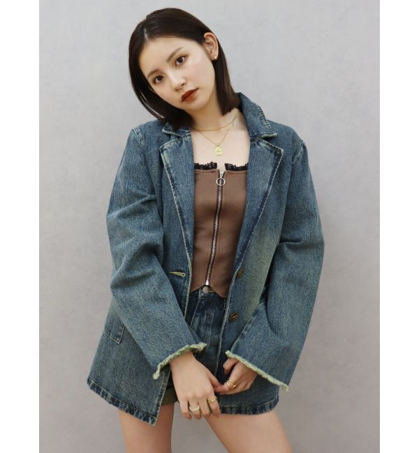 EVRIS「オーバーサイズデニムジャケット【セットアップ着用可能】」|デニムジャケット|