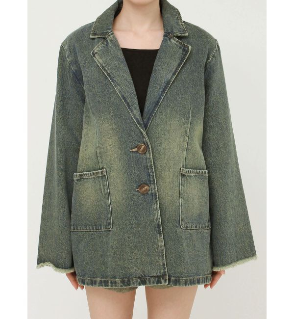 EVRIS「オーバーサイズデニムジャケット【セットアップ着用可能】」|デニムジャケット|