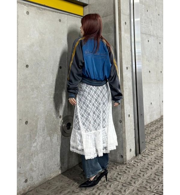 EVRIS「エンブロイダリーサテンブルゾン」|ブルゾン・スタジャン|