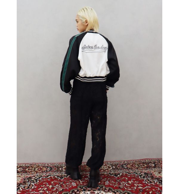 EVRIS「エンブロイダリーサテンブルゾン」|ブルゾン・スタジャン|