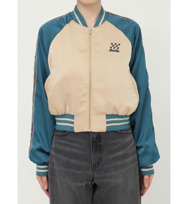 EVRIS「エンブロイダリーサテンブルゾン」|ブルゾン・スタジャン|