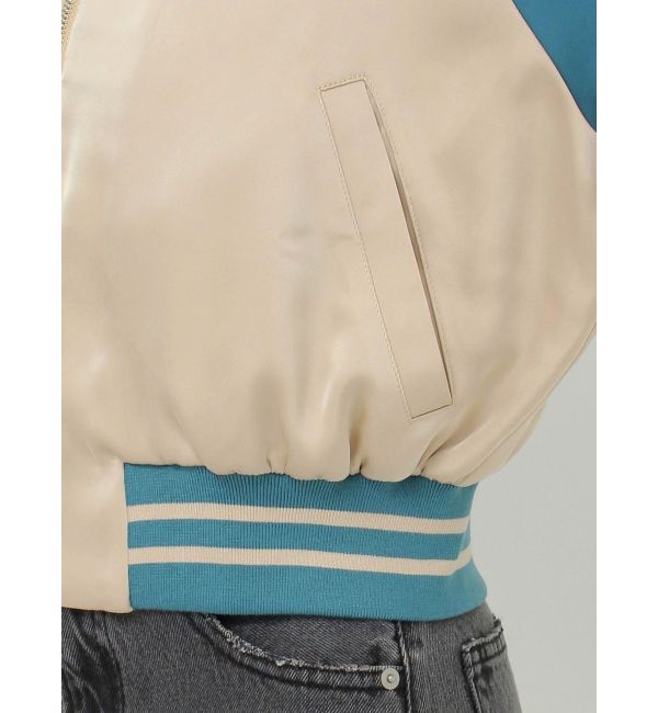 EVRIS「エンブロイダリーサテンブルゾン」|ブルゾン・スタジャン|