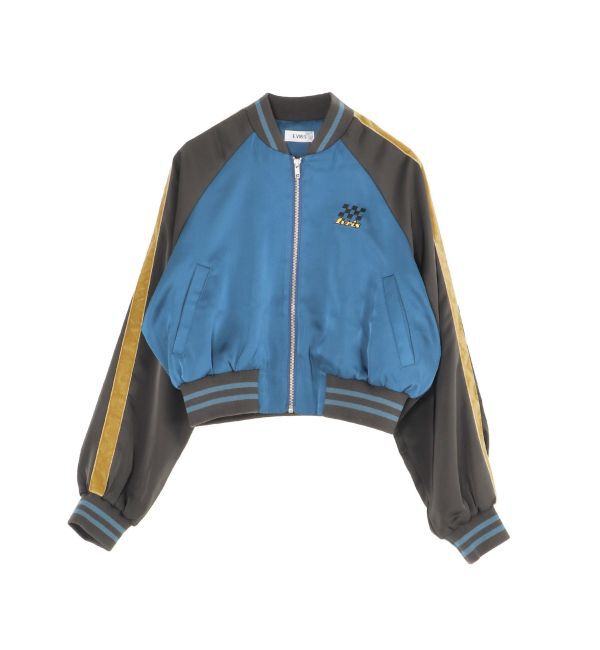 EVRIS「エンブロイダリーサテンブルゾン」|ブルゾン・スタジャン|