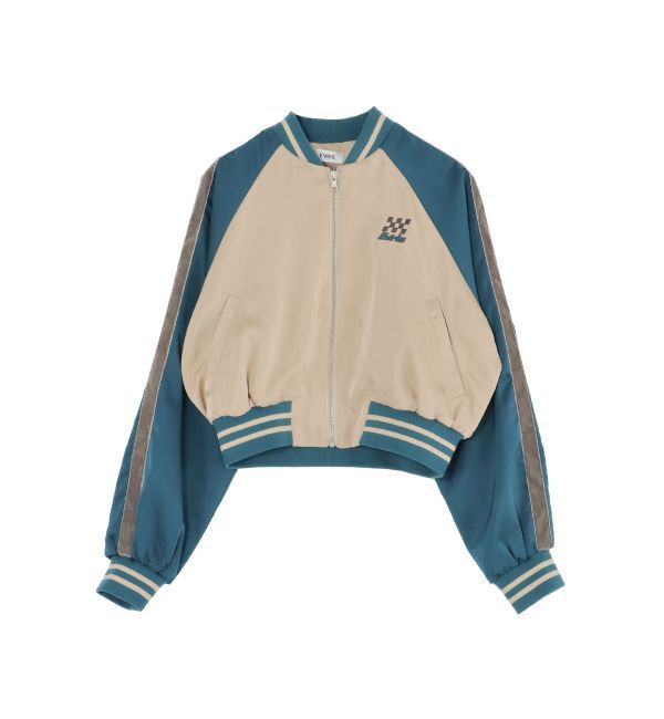 EVRIS「エンブロイダリーサテンブルゾン」|ブルゾン・スタジャン|