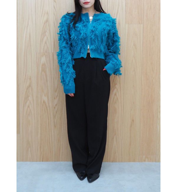 EVRIS「フリンジニットショートカーディガン」|カーディガン|