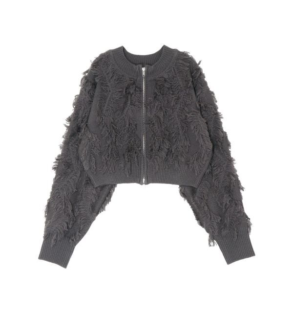 EVRIS「フリンジニットショートカーディガン」|カーディガン|