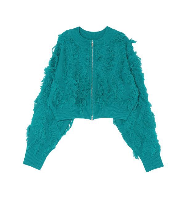 EVRIS「フリンジニットショートカーディガン」|カーディガン|