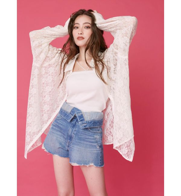 EVRIS「ウエストフラップデニムショートパンツ」|デニム|