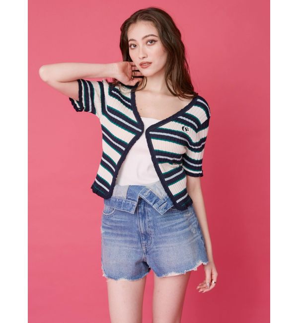 EVRIS「ウエストフラップデニムショートパンツ」|デニム|