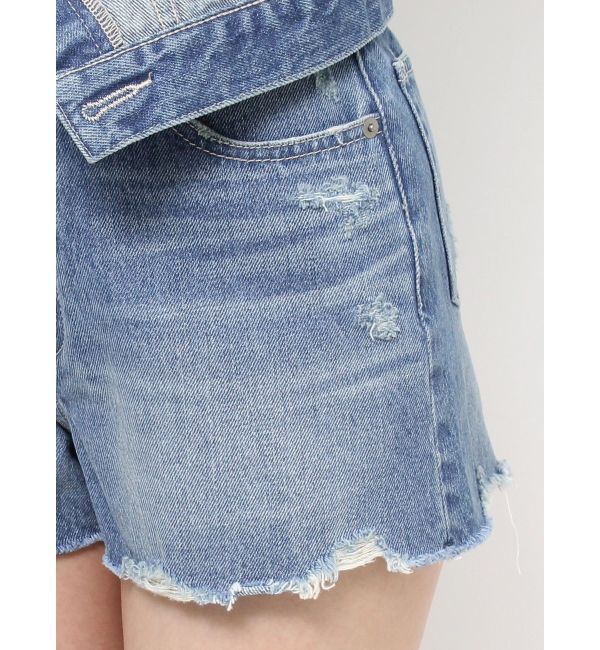 EVRIS「ウエストフラップデニムショートパンツ」|デニム|