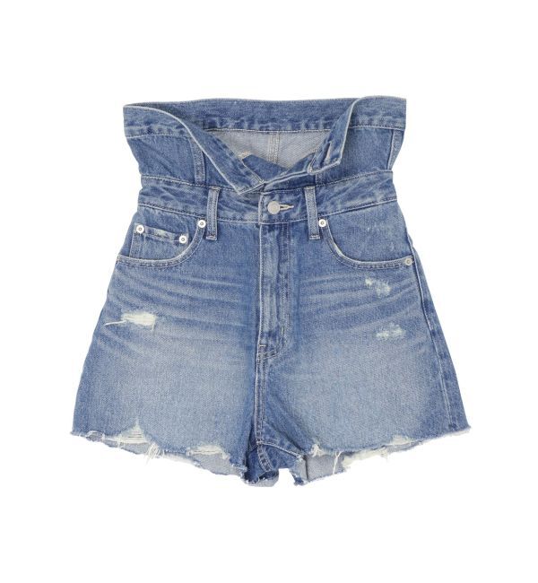 EVRIS「ウエストフラップデニムショートパンツ」|デニム|