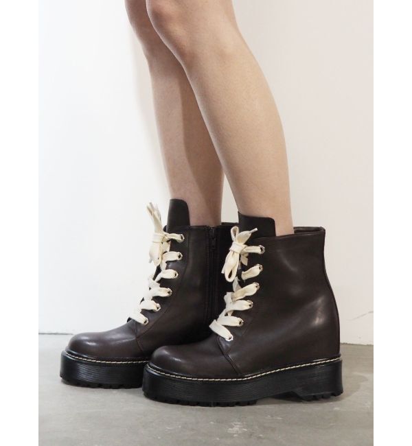 EVRIS「ワイドストリングインソールミドルブーツ」|ショートブーツ|