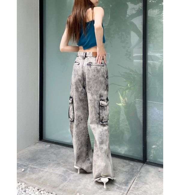 EVRIS「ブリーチデニムカーゴパンツ」|デニム|