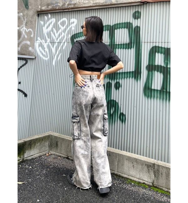 EVRIS「ブリーチデニムカーゴパンツ」|デニム|