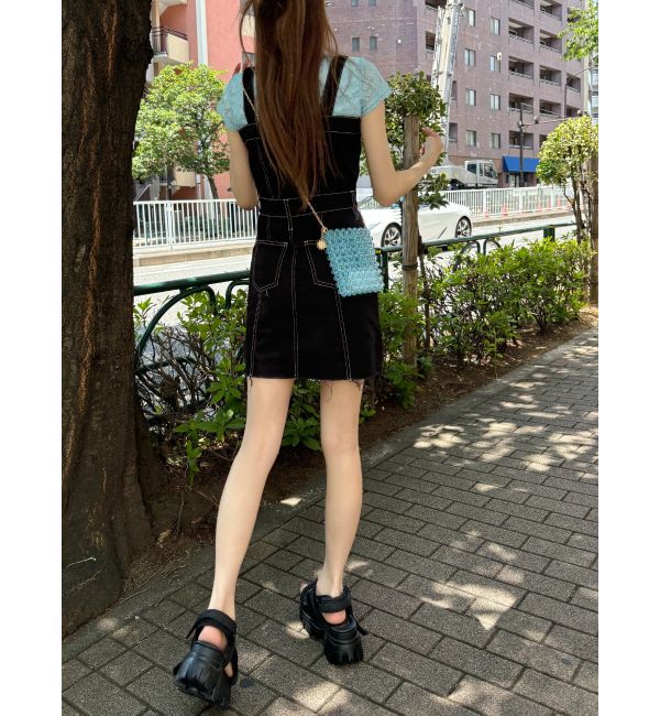 EVRIS「デニムジャンスカ」|ジャンパースカート|