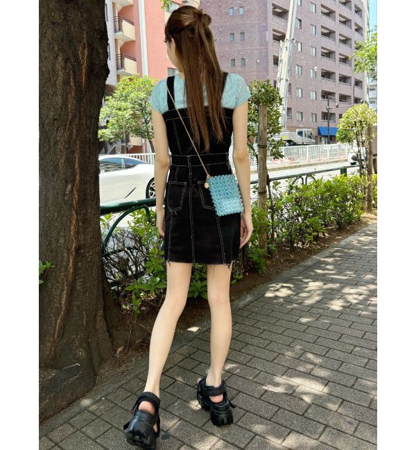 EVRIS「デニムジャンスカ」|ジャンパースカート|