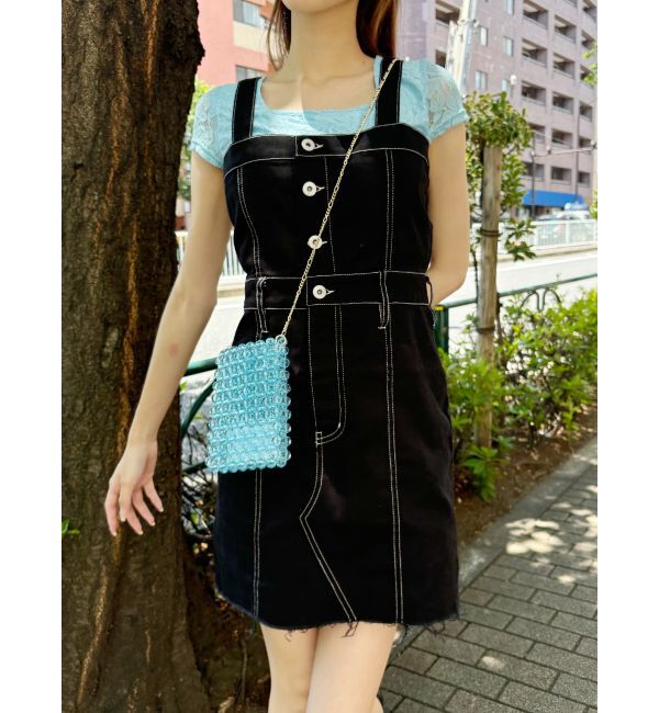 EVRIS「デニムジャンスカ」|ジャンパースカート|