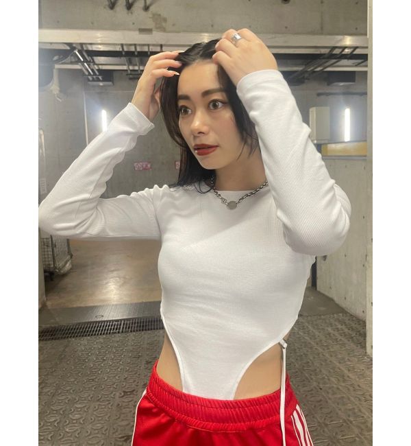 EVRIS「バックストラップリブトップス」|Tシャツ・カットソー|