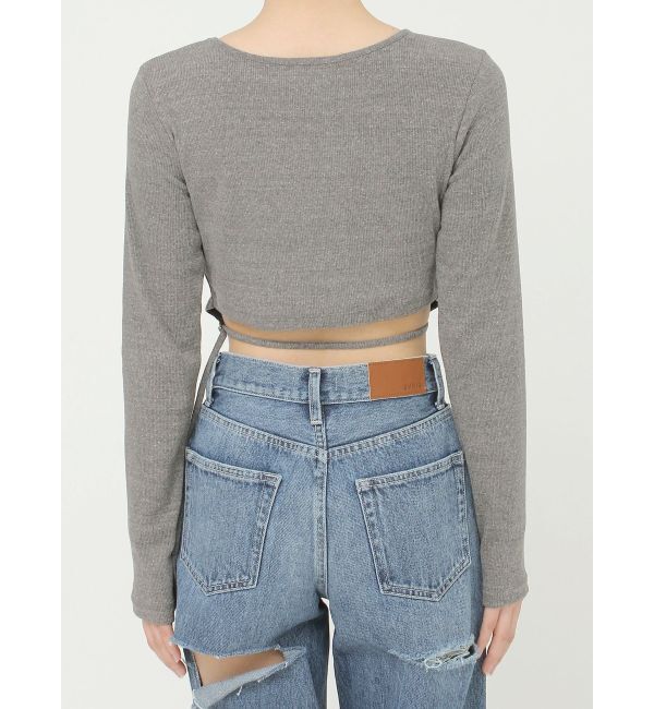 EVRIS「バックストラップリブトップス」|Tシャツ・カットソー|