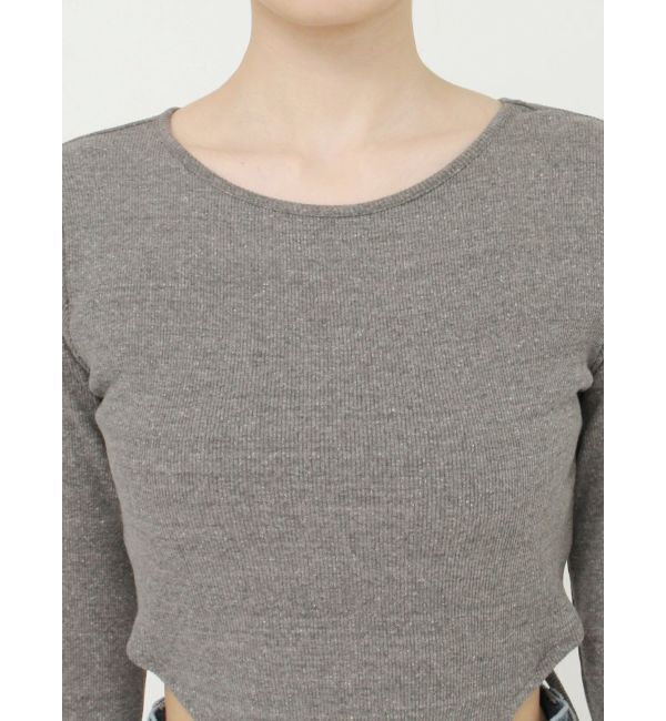 EVRIS「バックストラップリブトップス」|Tシャツ・カットソー|