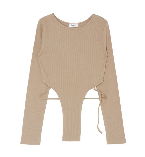 EVRIS「バックストラップリブトップス」|Tシャツ・カットソー|