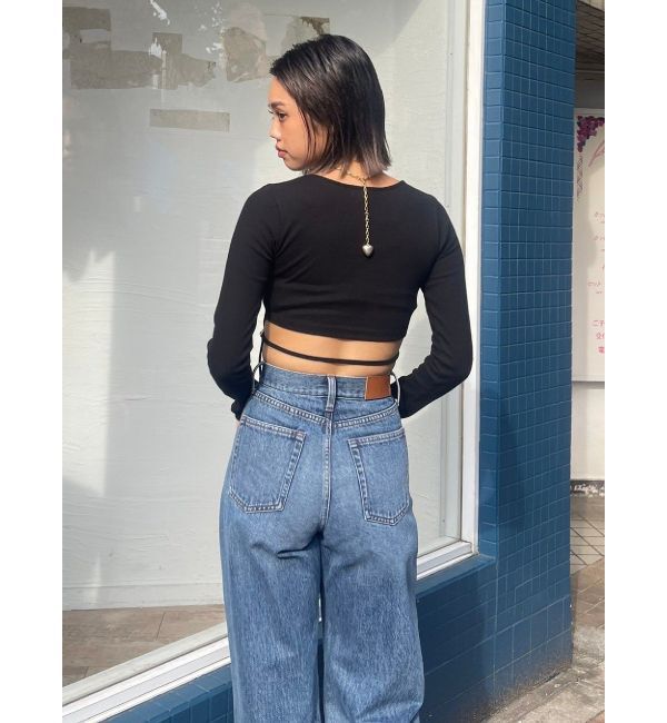 EVRIS「バックストラップリブトップス」|Tシャツ・カットソー|